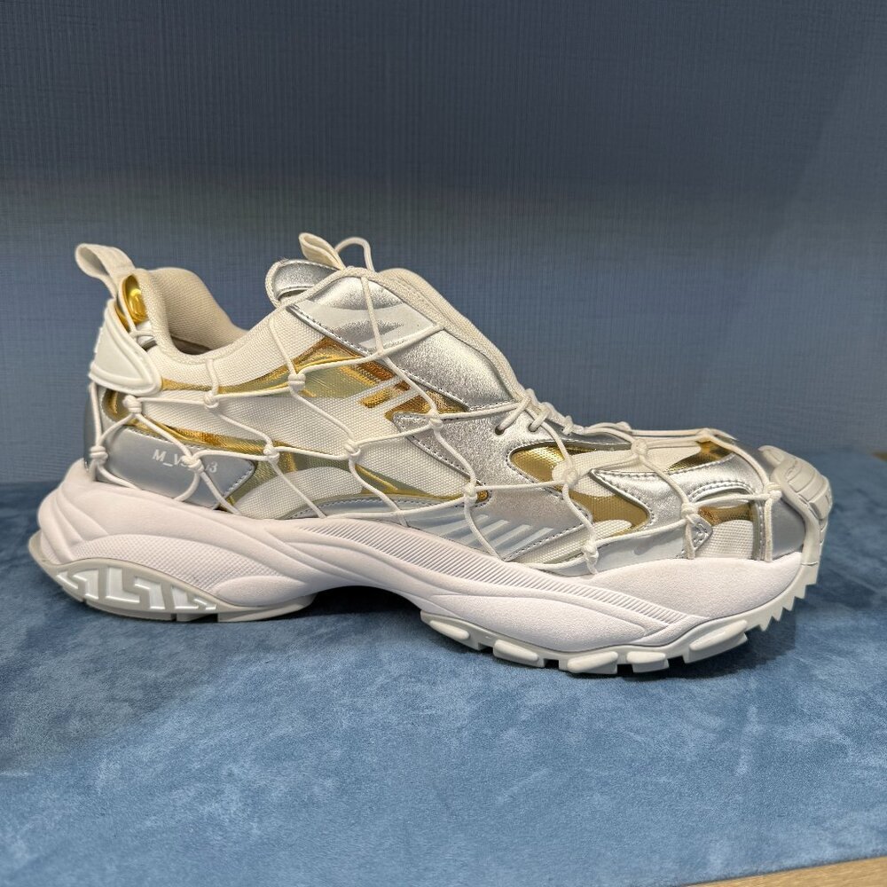VERSACE Mercury M_VS_03 Rope, Leather‎ and Mesh Sneakers. 46